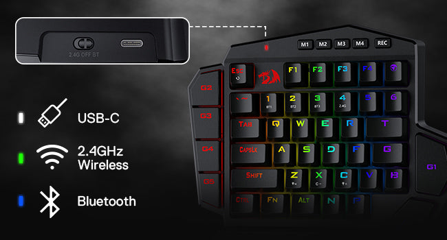 Redragon K585 PRO Wireless One-Handed Gaming Keyboard