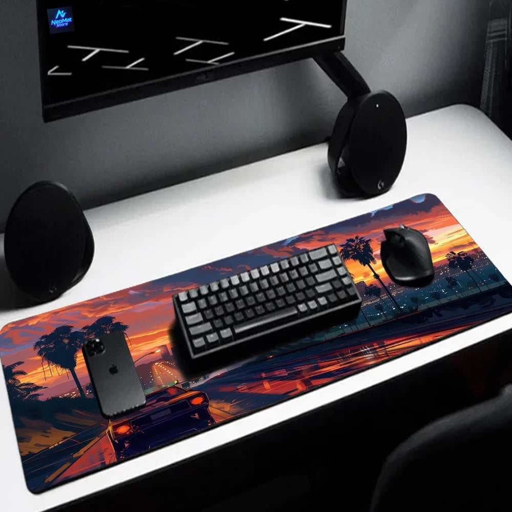 Scenic Sunset Gaming Mouse Pad XXL Extended Desk Mat Non-Slip Keyboard & Mouse Pad