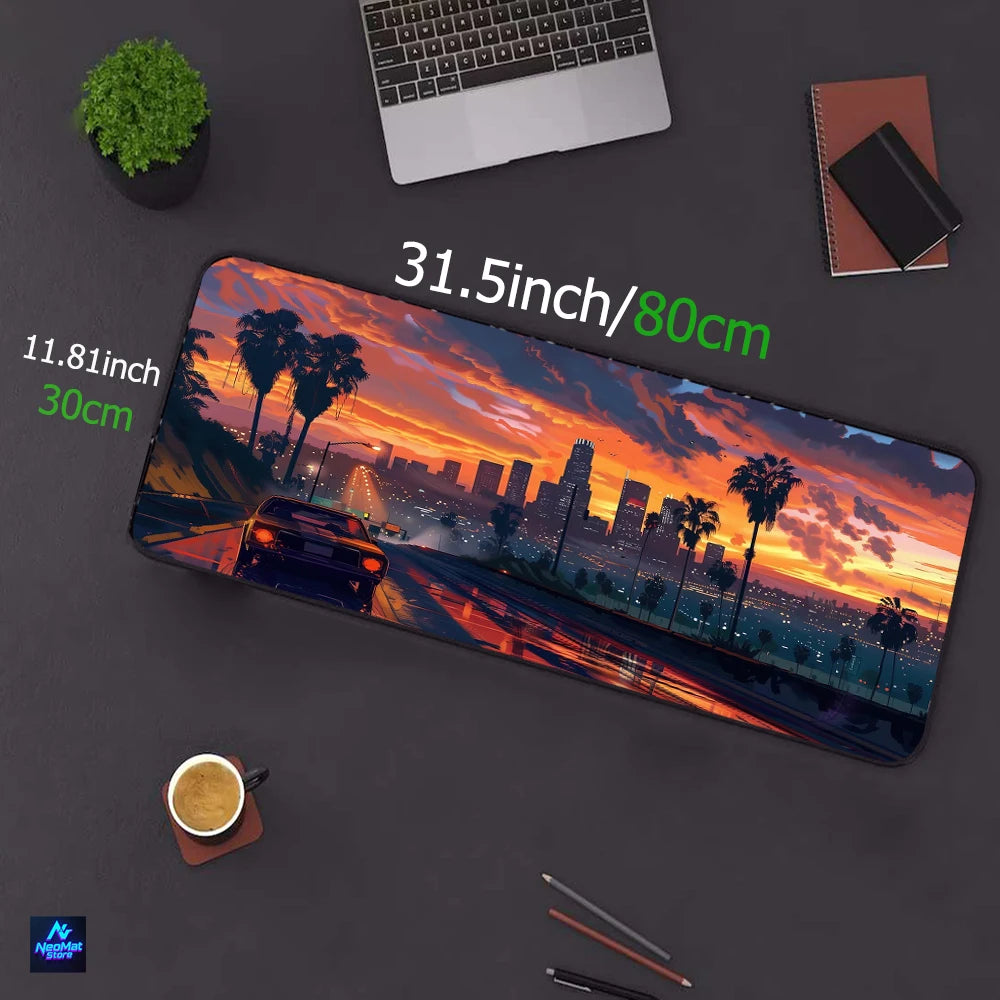 Scenic Sunset Gaming Mouse Pad XXL Extended Desk Mat Non-Slip Keyboard & Mouse Pad