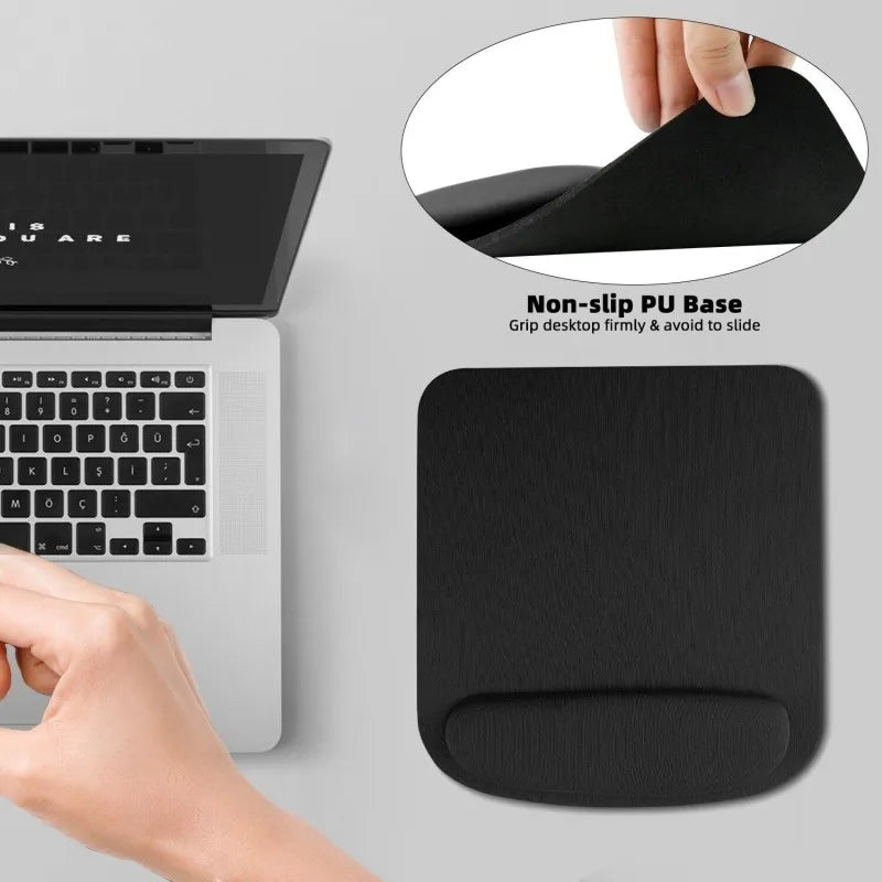 Ergonomic Gel Wrist Rest Mouse Pad – Non-Slip Memory Foam Wrist Support for Office, Gaming & Laptop Use