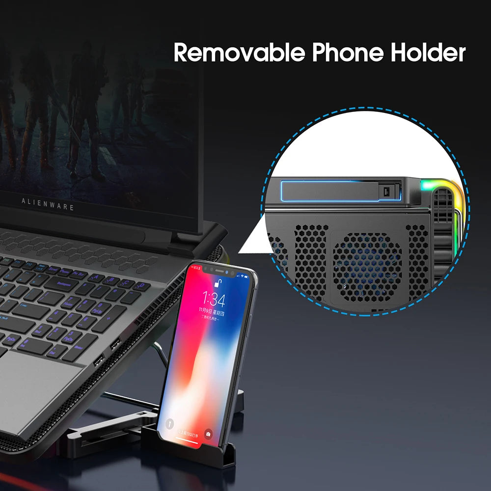 CoolCold Laptop Cooling Pad with 6 Quiet Fans