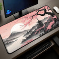 Japanese Sakura Gaming Mouse Pad XXL Extended Desk Mat Fuji Pagoda Cherry Blossom