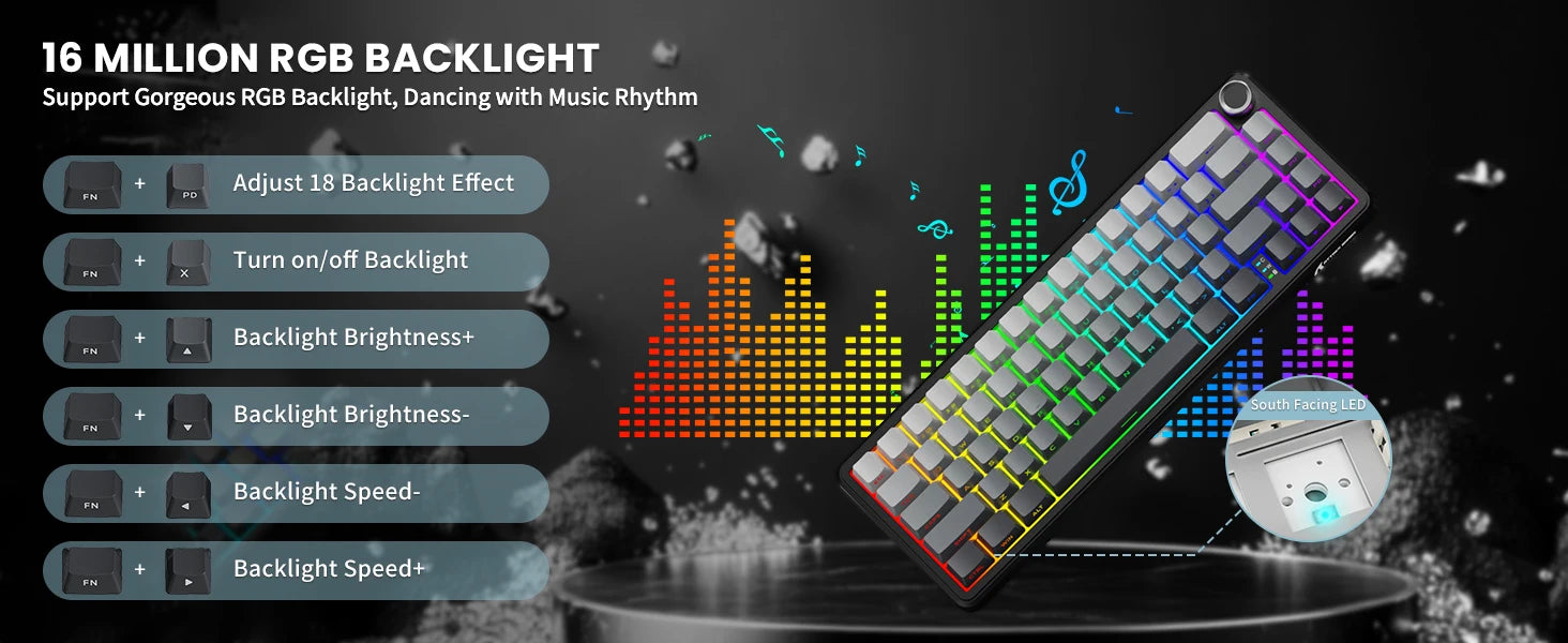 ATTACK SHARK X66 Wireless Mechanical Keyboard