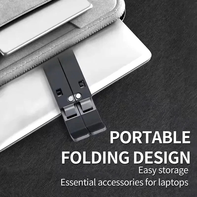 Adjustable Foldable Laptop Stand – Portable Ergonomic ABS Laptop Holder for MacBook, Windows Laptops & Tablets
