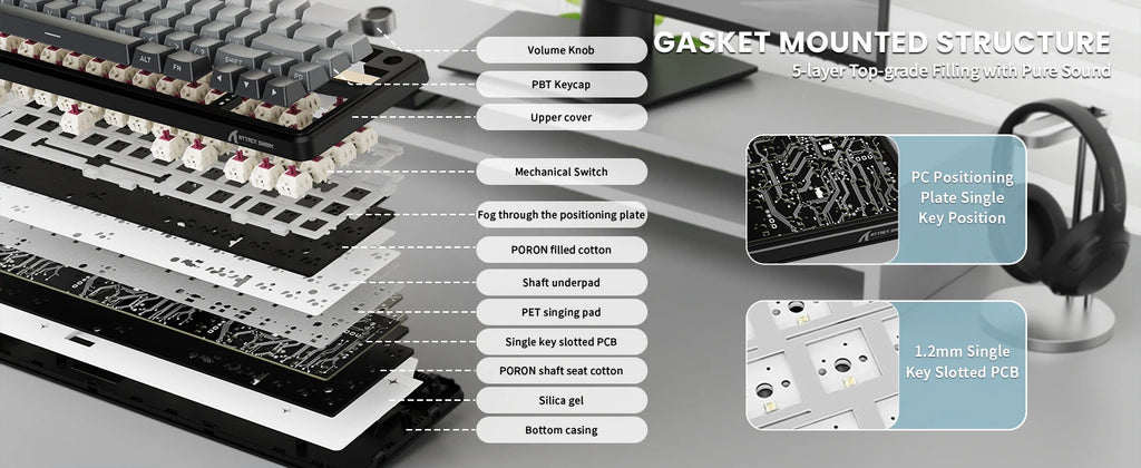 ATTACK SHARK X66 Wireless Mechanical Keyboard