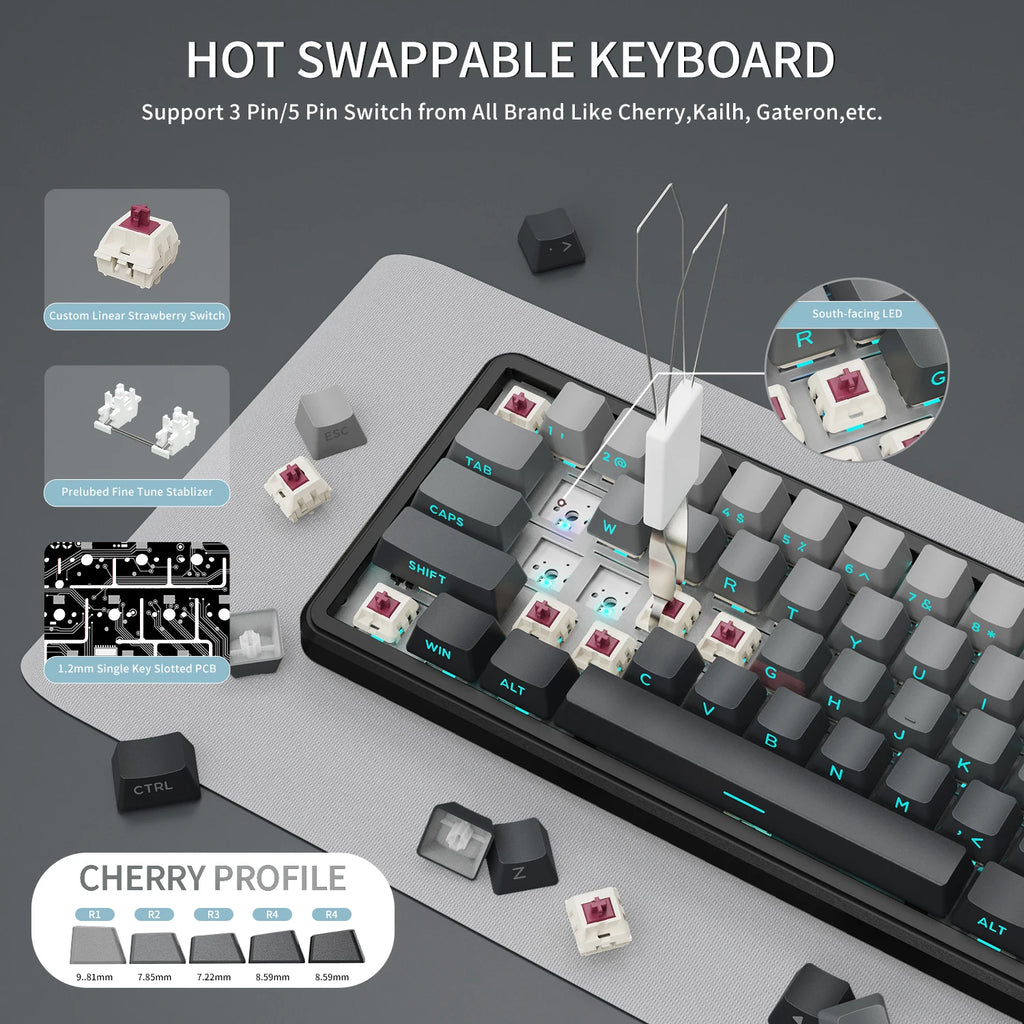 ATTACK SHARK X66 Wireless Mechanical Keyboard