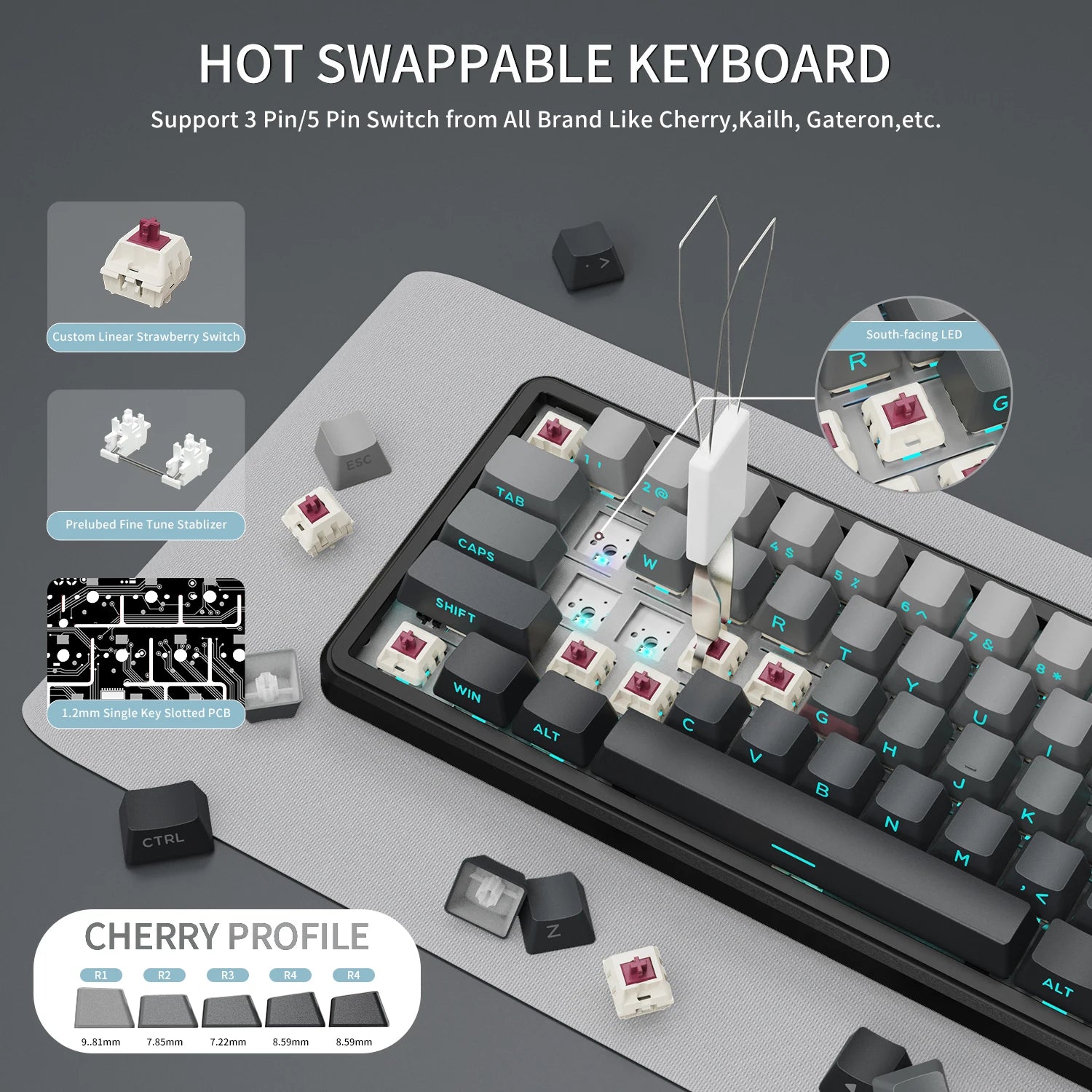 ATTACK SHARK X66 Wireless Mechanical Keyboard