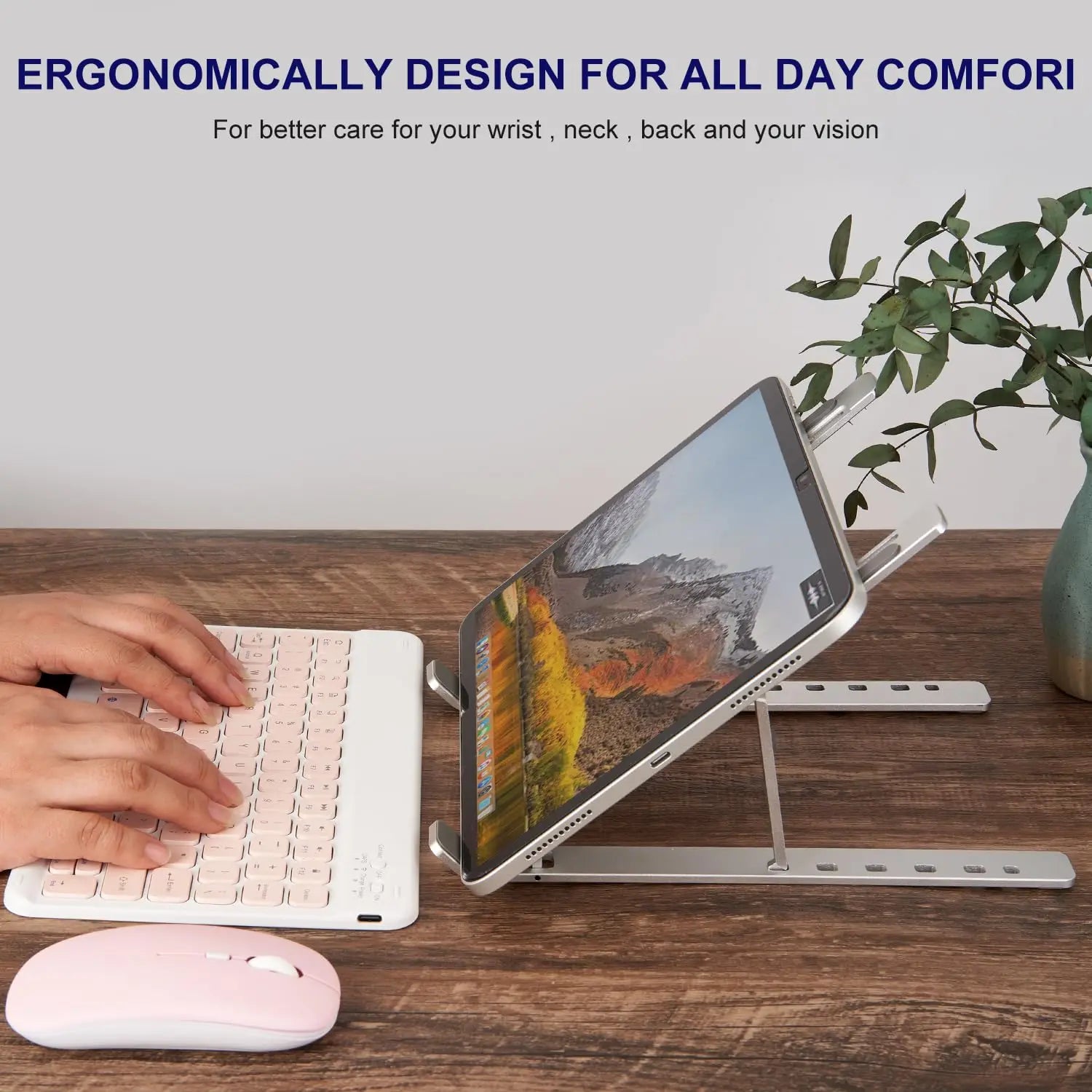 Portable Foldable Laptop Stand – 4-Level Adjustable Ergonomic Notebook Riser with Anti-Slip Design