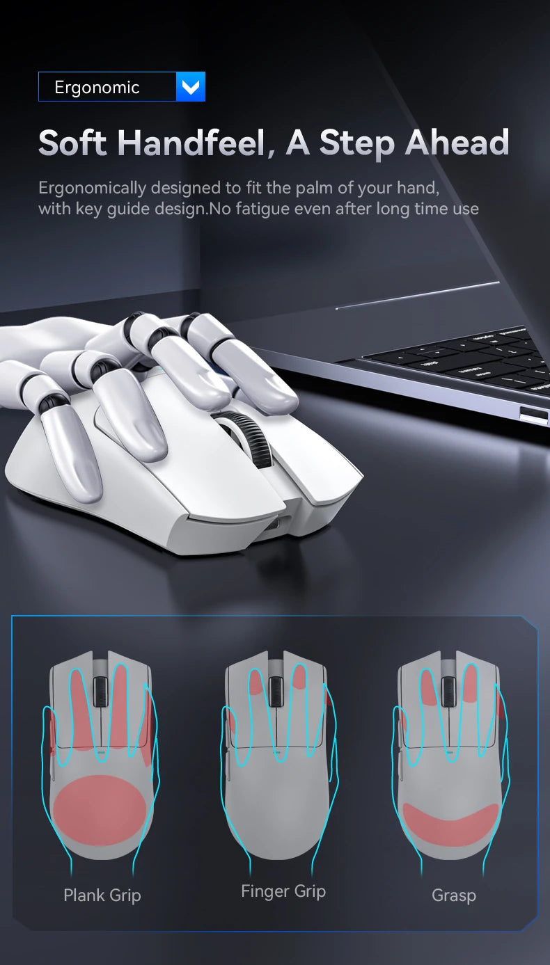 ATTACK SHARK X11 Wireless Gaming Mouse – 22,000 DPI PAW3311 Sensor, RGB Charging Dock, Lightweight Tri-Mode Mouse