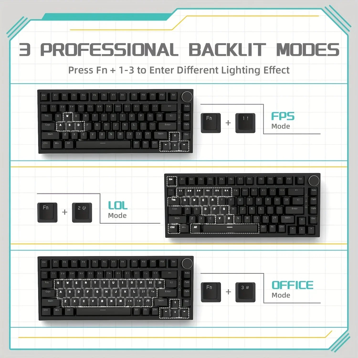 AJAZZ AK820 Mechanical Gaming Keyboard