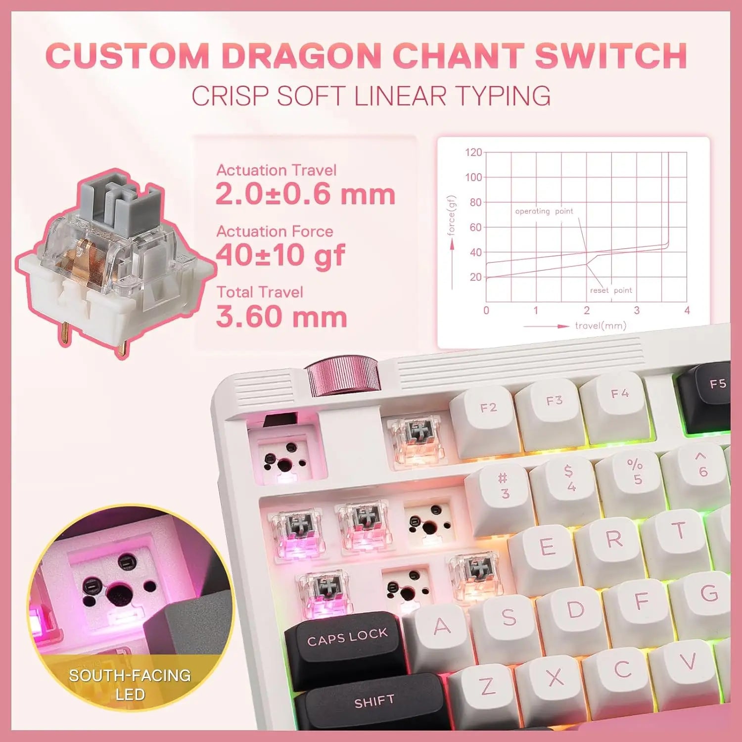 Redragon K729 Wired TKL Mechanical Gaming Keyboard – 87-Key 80% Layout, Gasket Mount, RGB & Hot-Swap