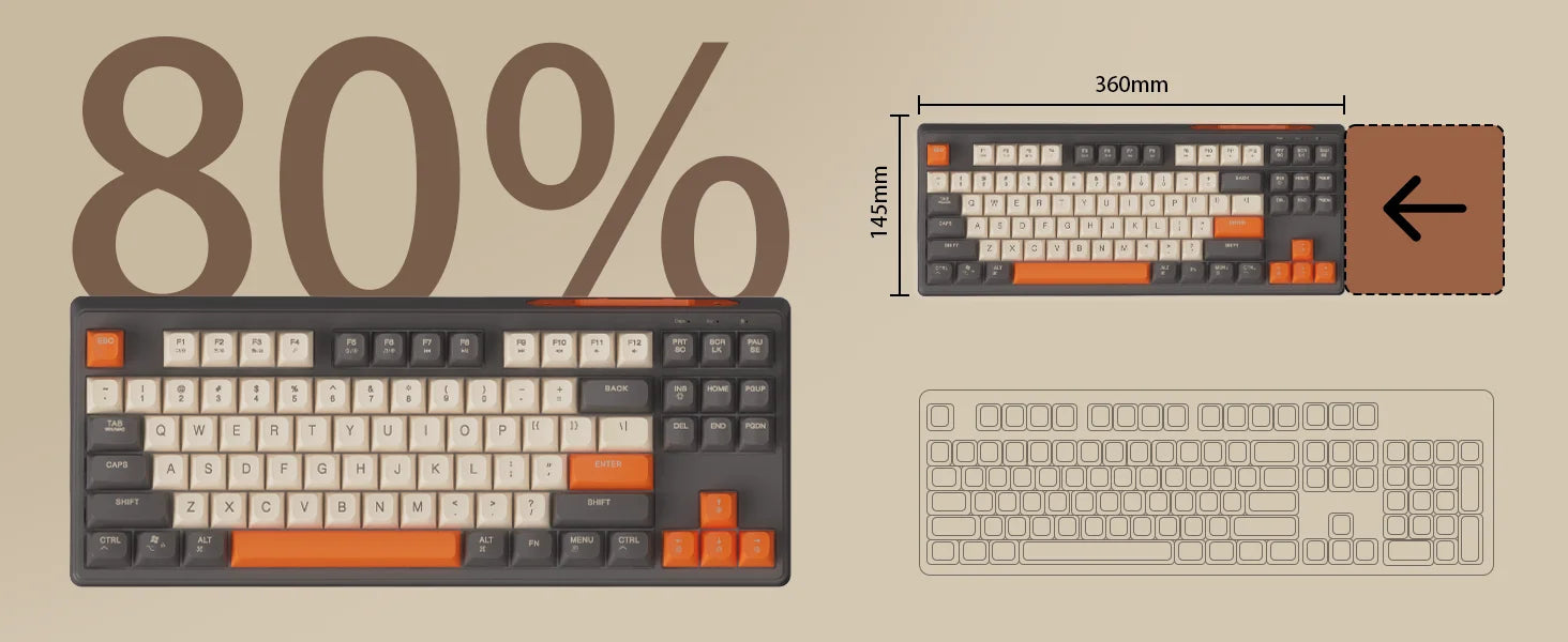 M87 Wireless TKL Gaming Keyboard RGB
