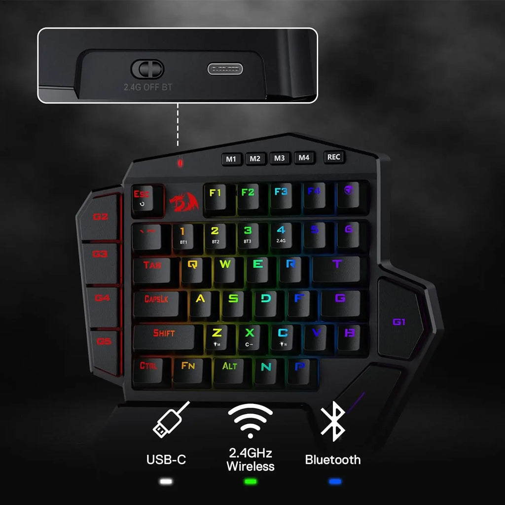 Redragon K585 PRO Wireless One-Handed Gaming Keyboard