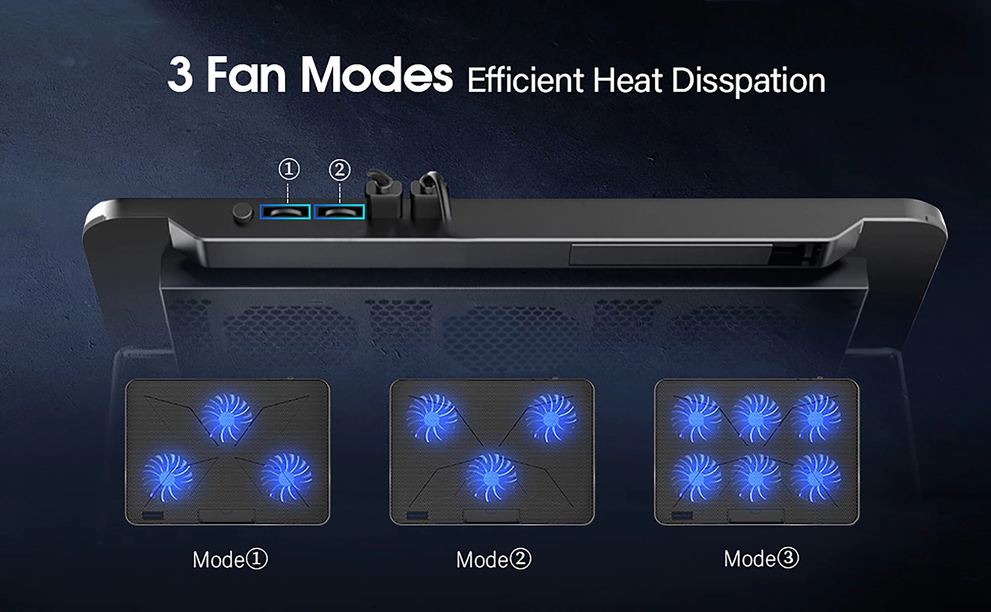 CoolCold Laptop Cooling Pad with 6 Quiet Fans