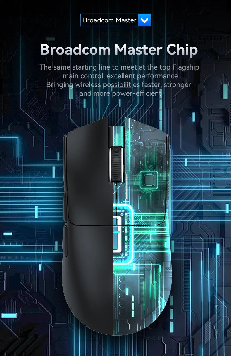 ATTACK SHARK X11 Wireless Gaming Mouse – 22,000 DPI PAW3311 Sensor, RGB Charging Dock, Lightweight Tri-Mode Mouse