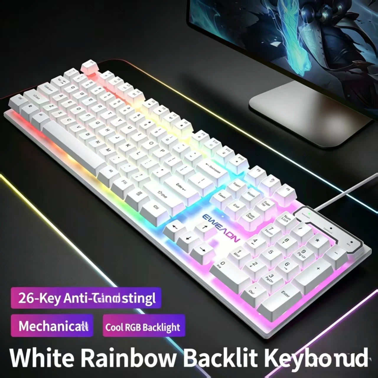 Pro-Pioneer GX330 Wired Gaming Keyboard & Mouse Combo – Mechanical Feel RGB Desktop Gaming Set