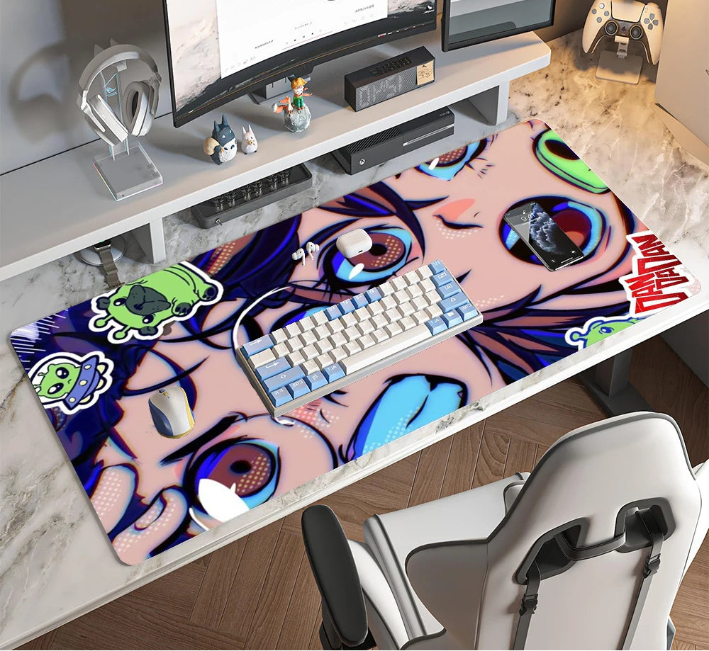 Anime Mouse Pad XXL Large Extended Mousemat Deskmat Vibrant Cartoon Desk Mat 90x40 Gaming Office Supplies PC Playmat Pad