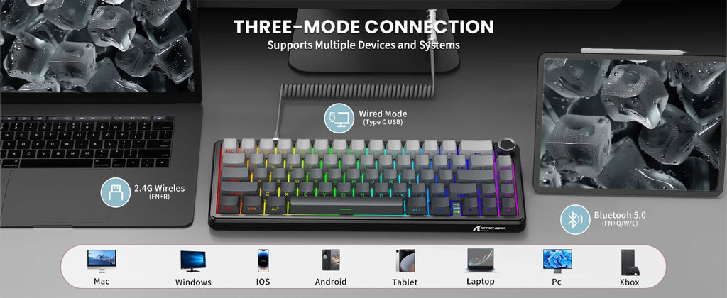 ATTACK SHARK X66 Wireless Mechanical Keyboard