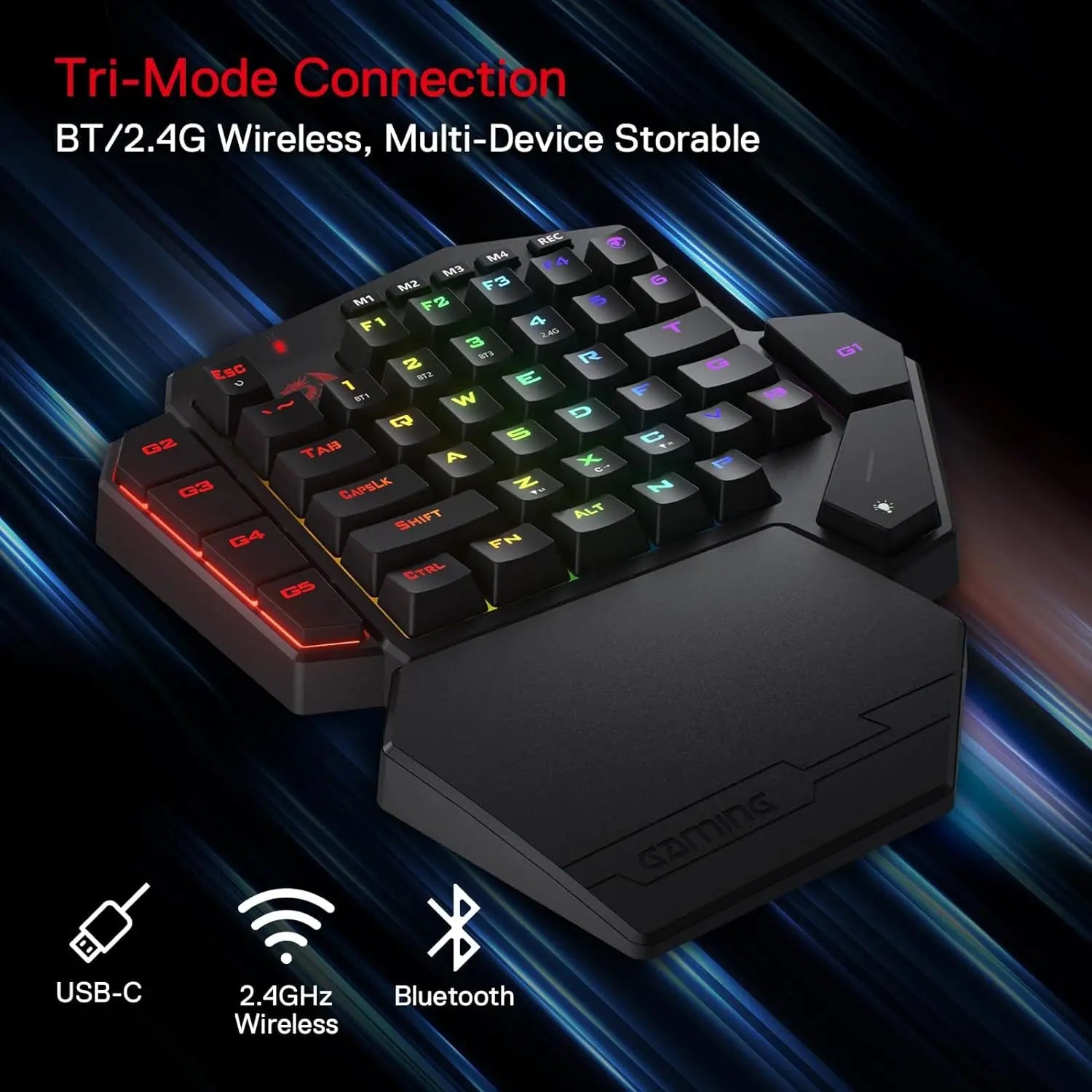 Redragon K585 PRO Wireless One-Handed Gaming Keyboard