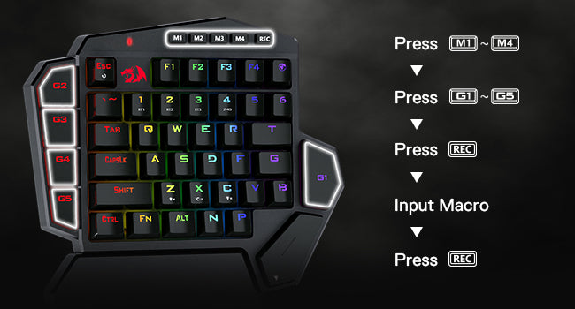 Redragon K585 PRO Wireless One-Handed Gaming Keyboard